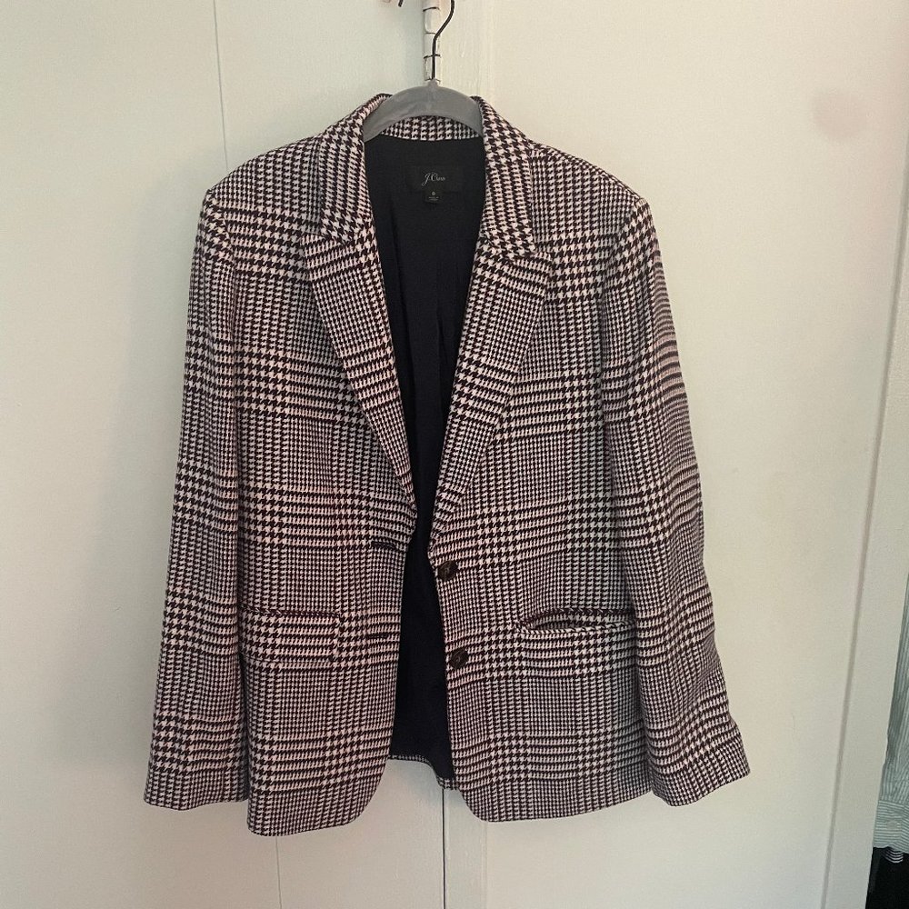 Plaid jcrew blazer, size 8